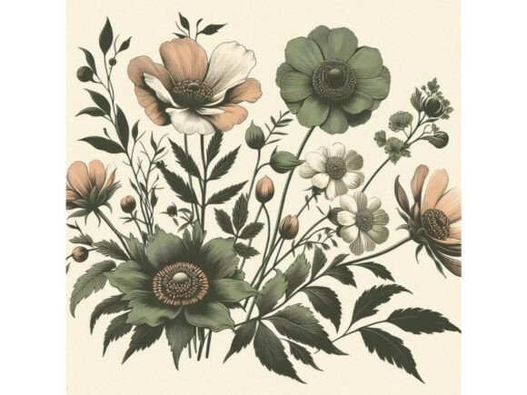 Download A Vintage Botanical Illustration of Flow - Botanical Collection