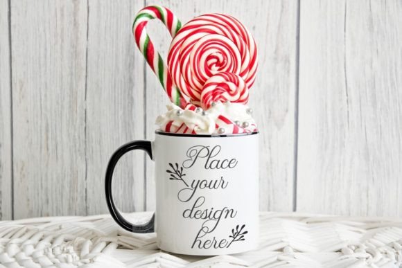 Download 11oz Black Accent Xmas Mug Cup Mock Up - Xmas Collection