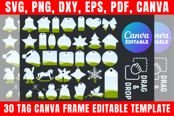 Download 30 Tag Canva Frame Editable Template - Template Collection