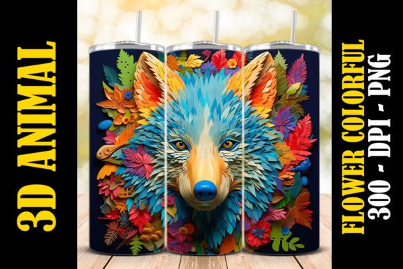 Download 3D Arctic Wolf Tumbler 2 - Arctic wolf Collection