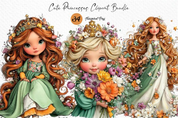Download Cute Princesses PNG Clipart Bundle - Png clipart bundle Collection
