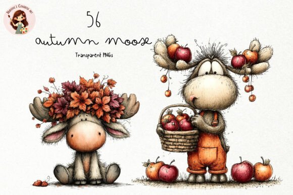Download Autumn Moose PNG Clipart Bundle - Premium Resources