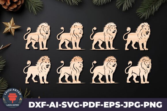 Download Ornate Lion Head SVG Template - Template Collection