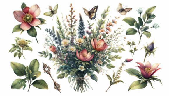Download Vintage Botanical Illustration of Spring - Botanical Collection