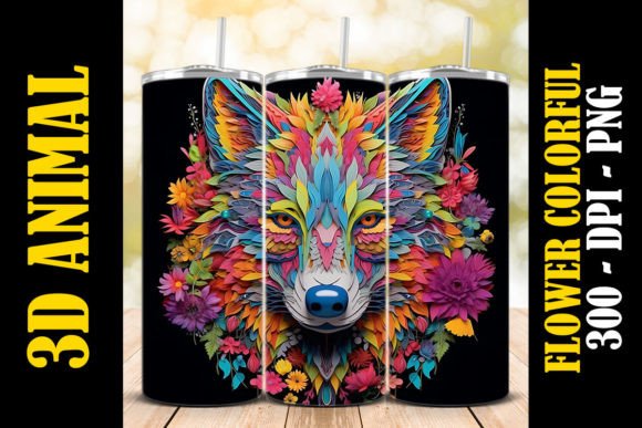 Download 3D Arctic Wolf Tumbler 3 - Arctic wolf Collection