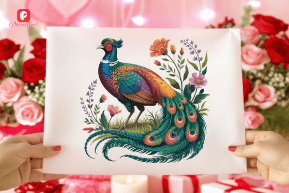 Download Botanical Bird Floral Peacock PNG - Botanical Collection