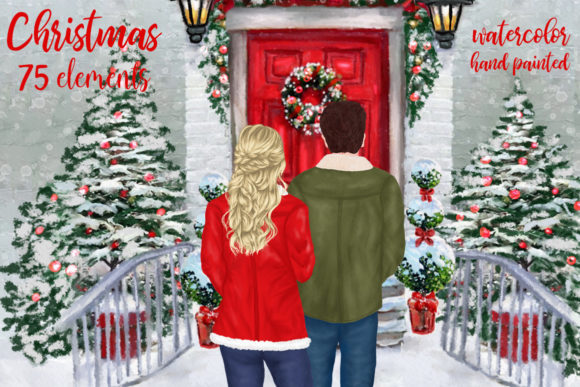 Download Christmas Couples  Clipart Xmas Scenery - Premium Bundle