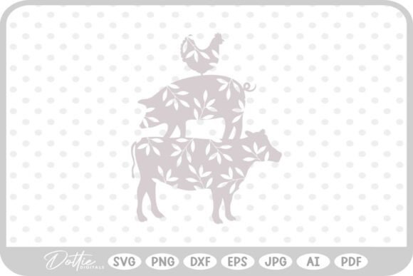 Download Botanical Farm Animals SVG PNG DXF - Botanical Collection