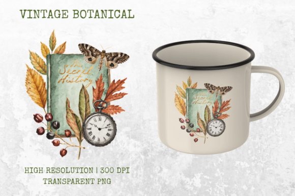 Download Vintage Botanical Moth Autumn PNG - Botanical Collection