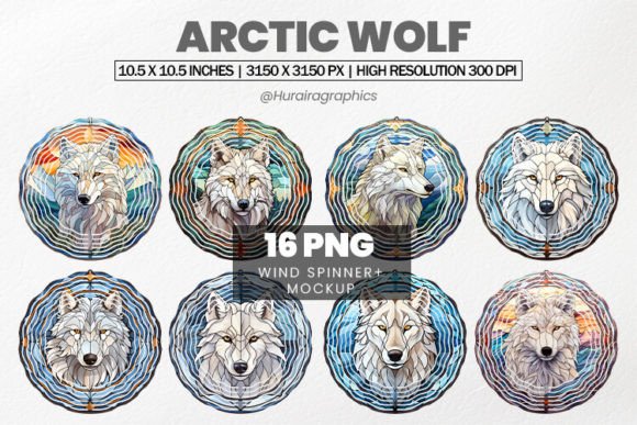 Download Arctic Wolf Wind Spinner Sublimation - Arctic wolf Collection