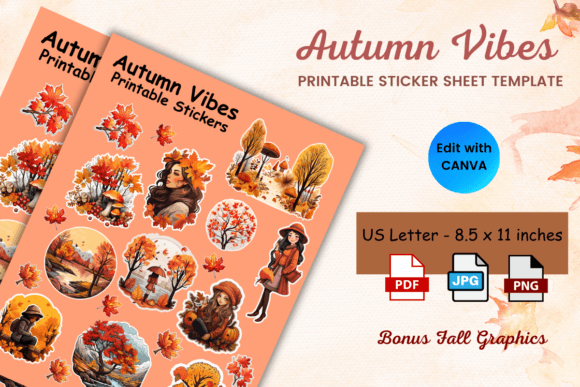 Download AUTUMN PRINTABLE STICKER SHEET TEMPLATE - Template Collection