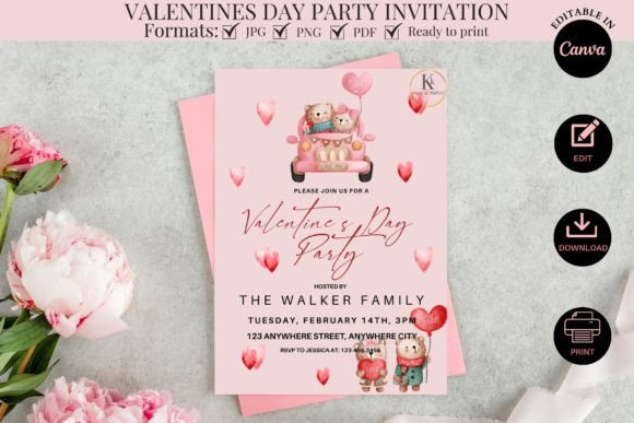 Download Valentines Day Party Invite Template - Template Collection