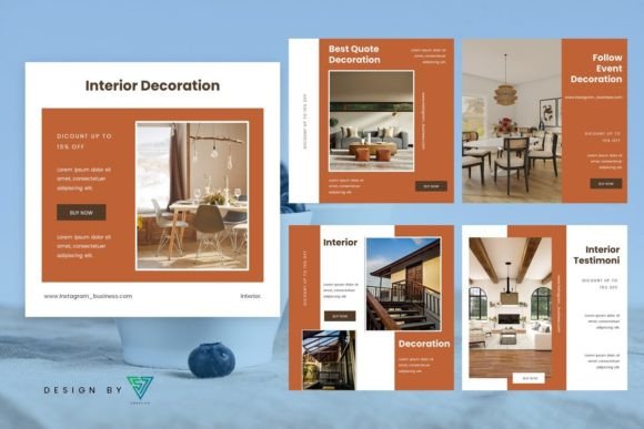 Download Template Instagram-  Interior Decoration - Template Collection