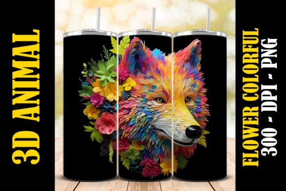 Download 3D Arctic Wolf Tumbler - Arctic wolf Collection