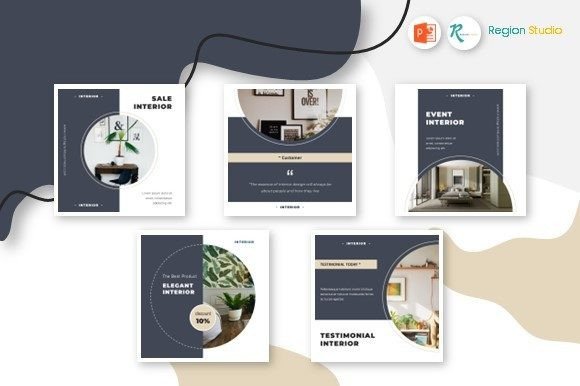 Download Template Instagram - Elegant Interior - Template Collection