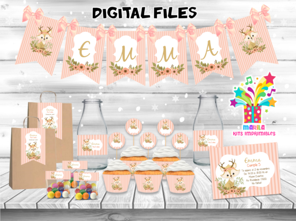 Download Birthday Party Printable Spring Foxes - Party printable Collection